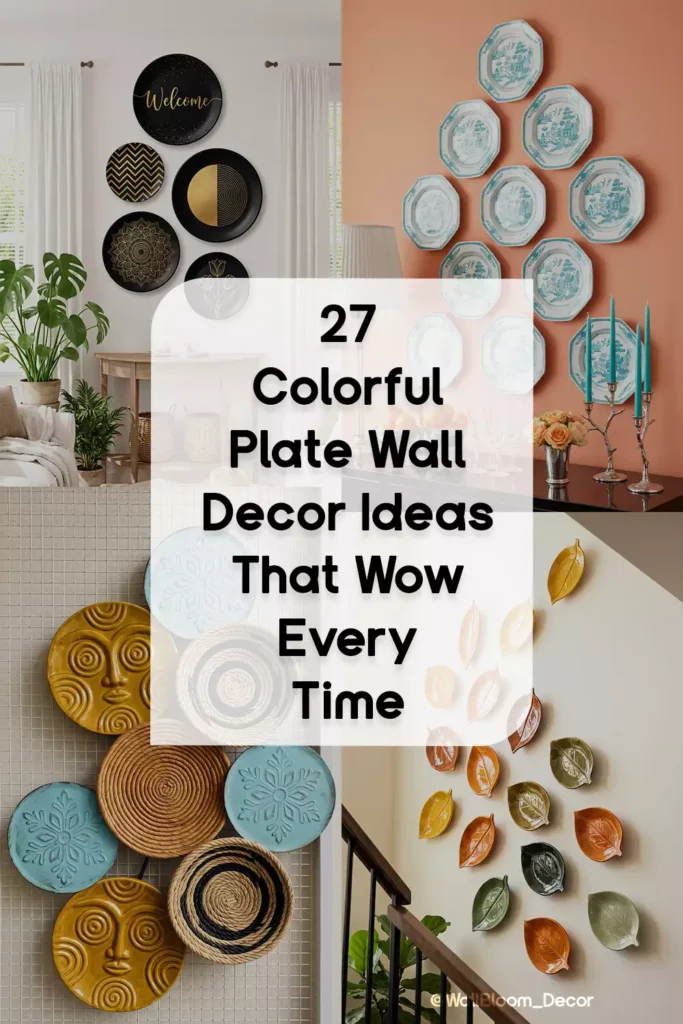 27 Colorful Plate Wall Decor Ideas That Wow Every Time