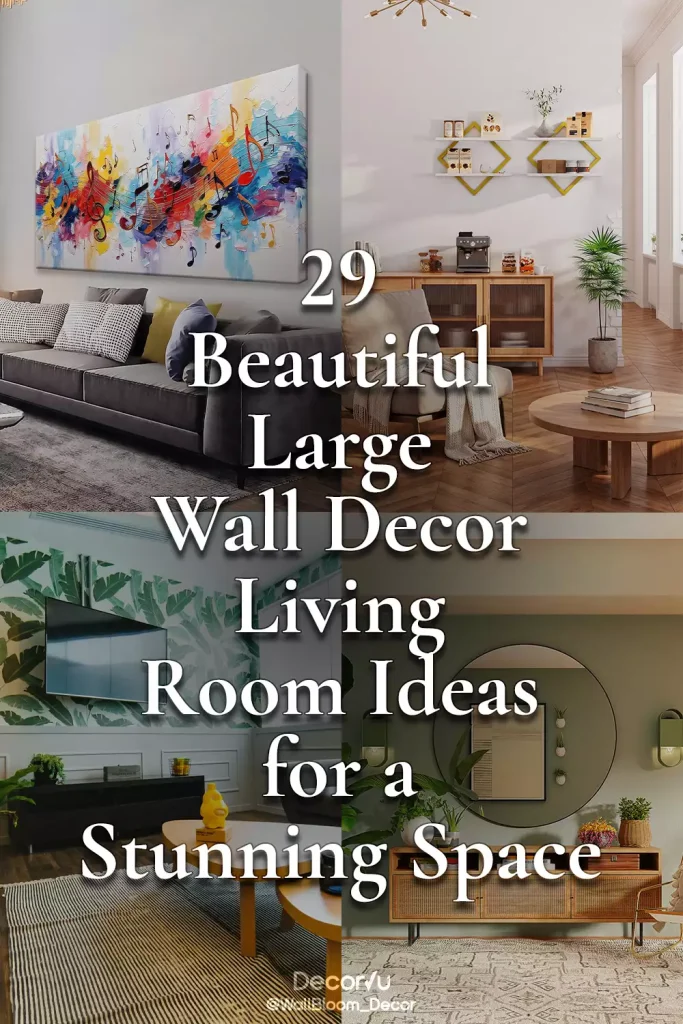 29 Beautiful Large Wall Decor Living Room Ideas for a Stunning Space